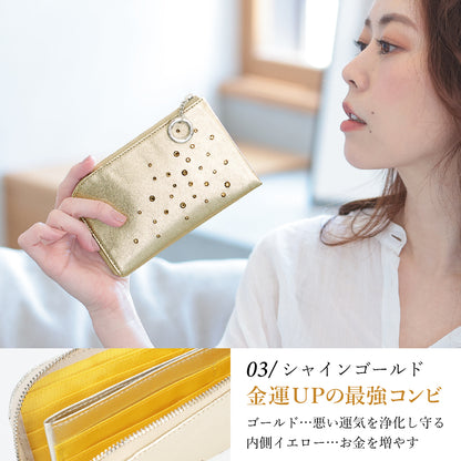 Attivo® (アッティーヴォ)×Bejoueld/ビージュエルド  スワロフスキー付本革二つ折り財布 日本製[全6色] [GS563]