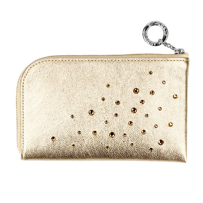 Attivo® (アッティーヴォ)×Bejoueld/ビージュエルド  スワロフスキー付本革二つ折り財布 日本製[全6色] [GS563]