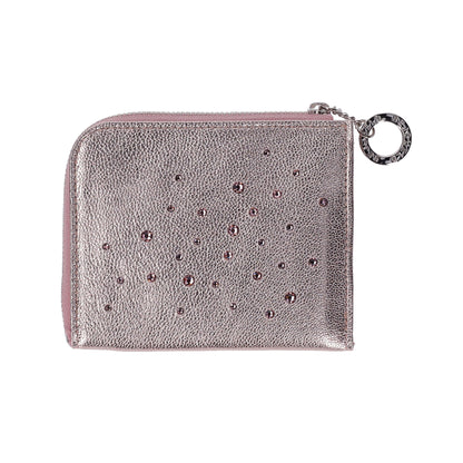 Attivo® (アッティーヴォ)×Bejoueld/ビージュエルド  スワロフスキー付 山羊革二つ折り財布 日本製[全4色] [GS585]