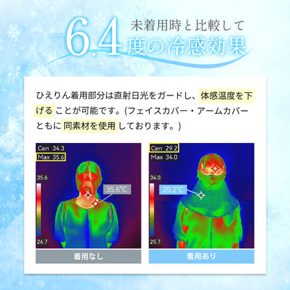 めちゃクール® ひえりん® UVカット率99%以上 UPF50＋ UV冷感アームカバー [全2色] [MCAC01]