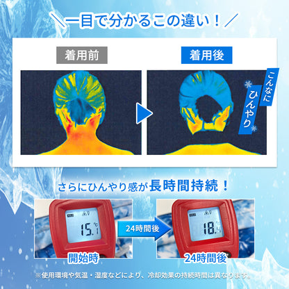めちゃクール® アイスクールスカーフ 水で濡らし長時間使えるネッククーラー [全8色] [MCCS]