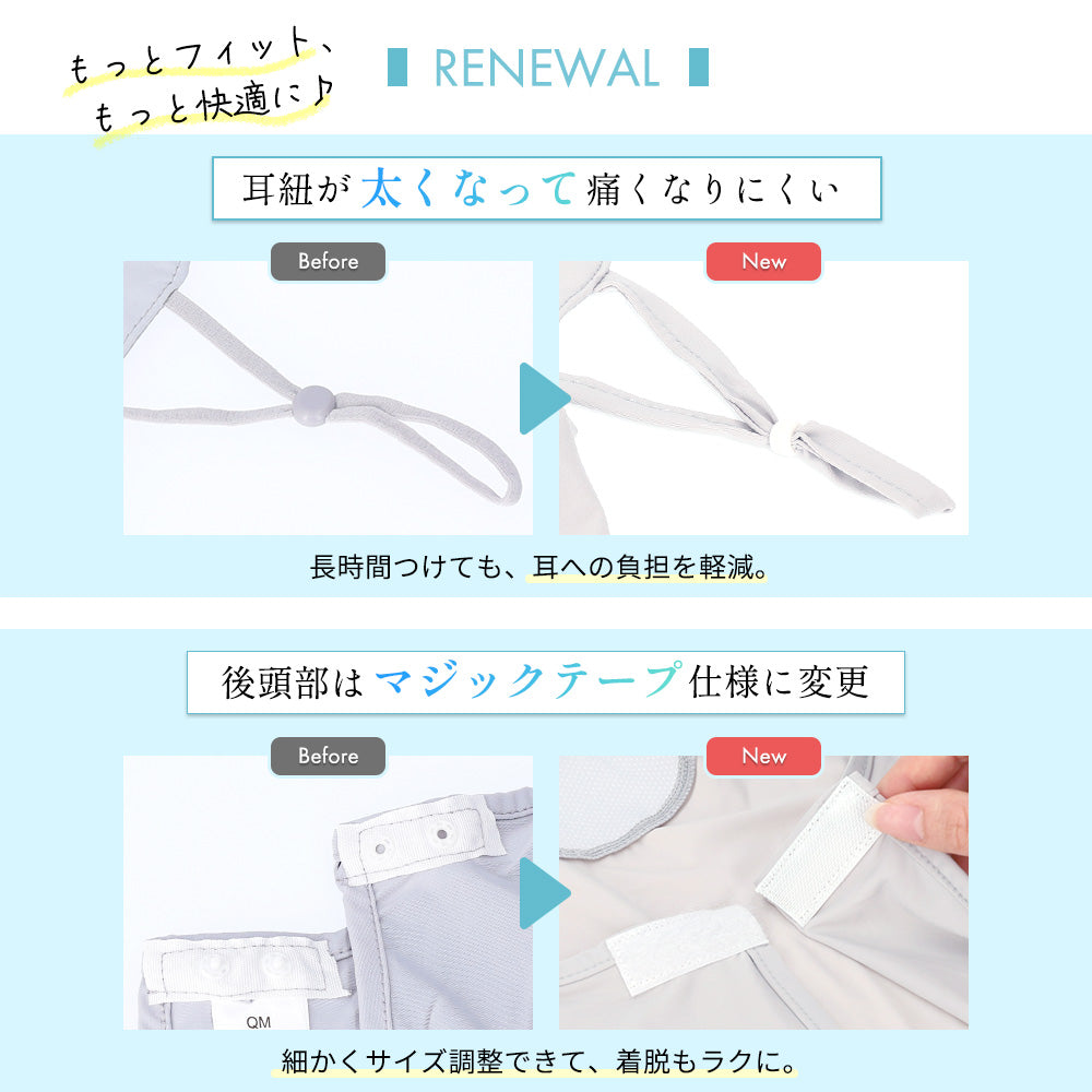 めちゃクール® ひえりん® UVカット率99%以上 UPF50＋ UV冷感フェイスカバー [全6色] [MCFC03]