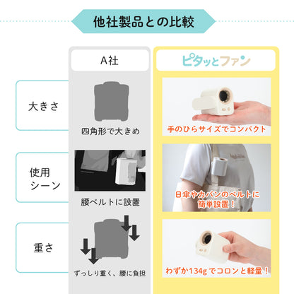 めちゃクール® ピタッとファン 手のひらサイズのクリップファン [MCJF289]