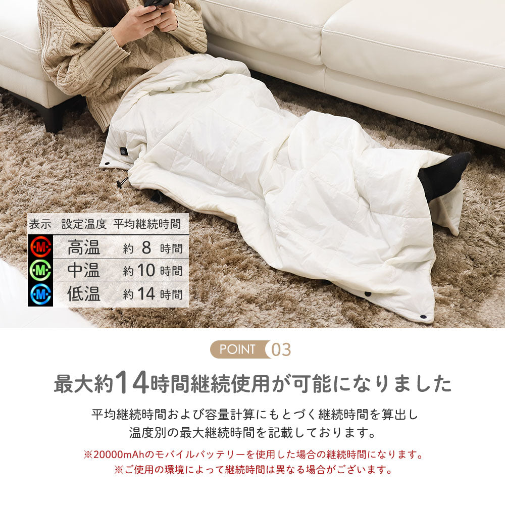 めちゃヒート® MHB02 電熱ヒーターブランケット