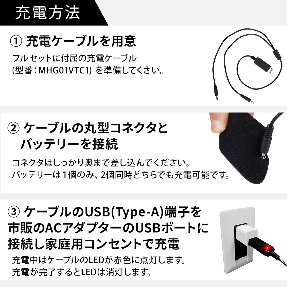 めちゃヒート® MHG01/MHG01T 電熱ヒーターインナーグローブ