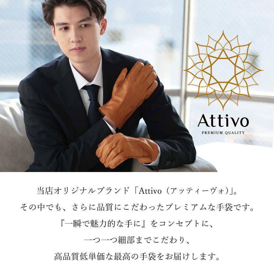 Attivo (アッティーヴォ) 革手袋 メンズ [全4色] [ATLC005]