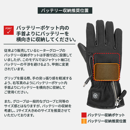 めちゃヒート® MHG06 電熱ヒーターグローブ レディース
